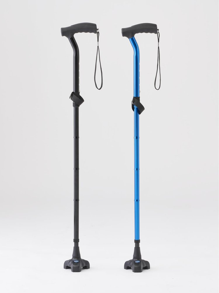 Adjustable Quad Base Walking Cane