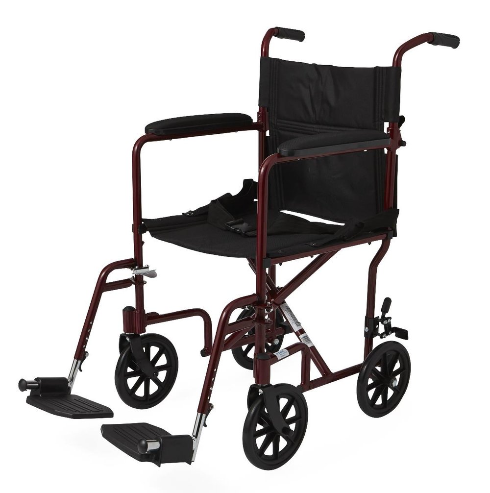 Lightweight Folding Transport Wheelchair