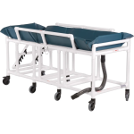 Bariatric Manual Shower Bed, Elevated Headrest, Drain Pad, 900lb Weight Capacity