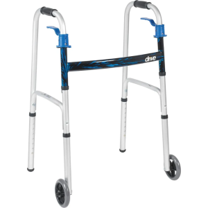 Dual Palm Release Folding Walker, Adult