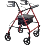 MedaCure® Steel Rollator with 6" Wheels - Red