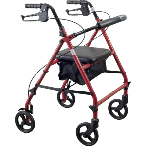 MedaCure® Steel Rollator with 6" Wheels - Red