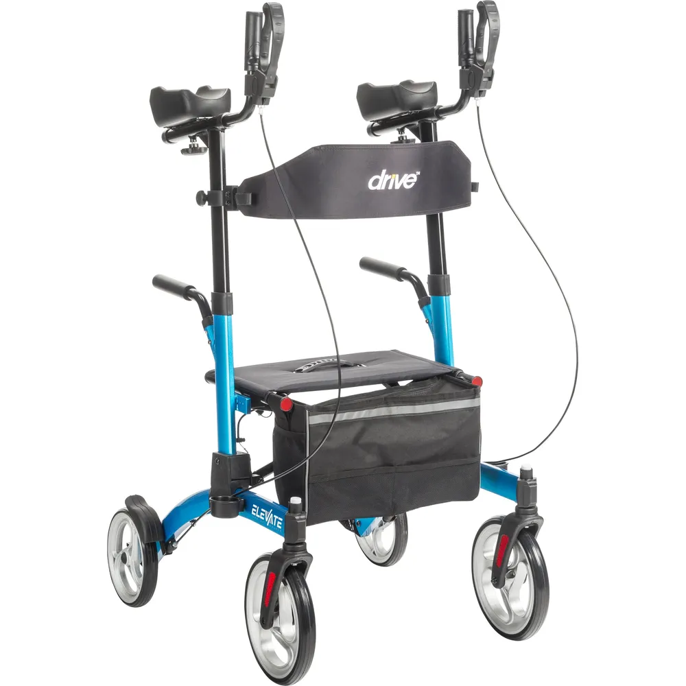 Drive Medical Elevate Upright Rolling Walker Rollator - Lightweight & Folding
