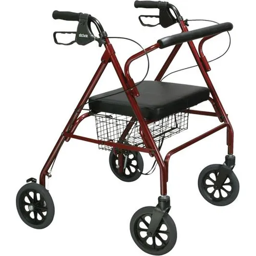 Go-Lite Bariatric Steel Rollator, Red