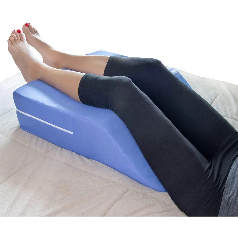 DMI Ortho Bed Wedge Elevating Leg Rest Cushion Pillow, Blue, 6" x 20" x 24"